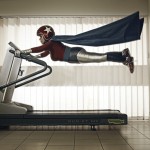 Super Mamika flies on the treadmill